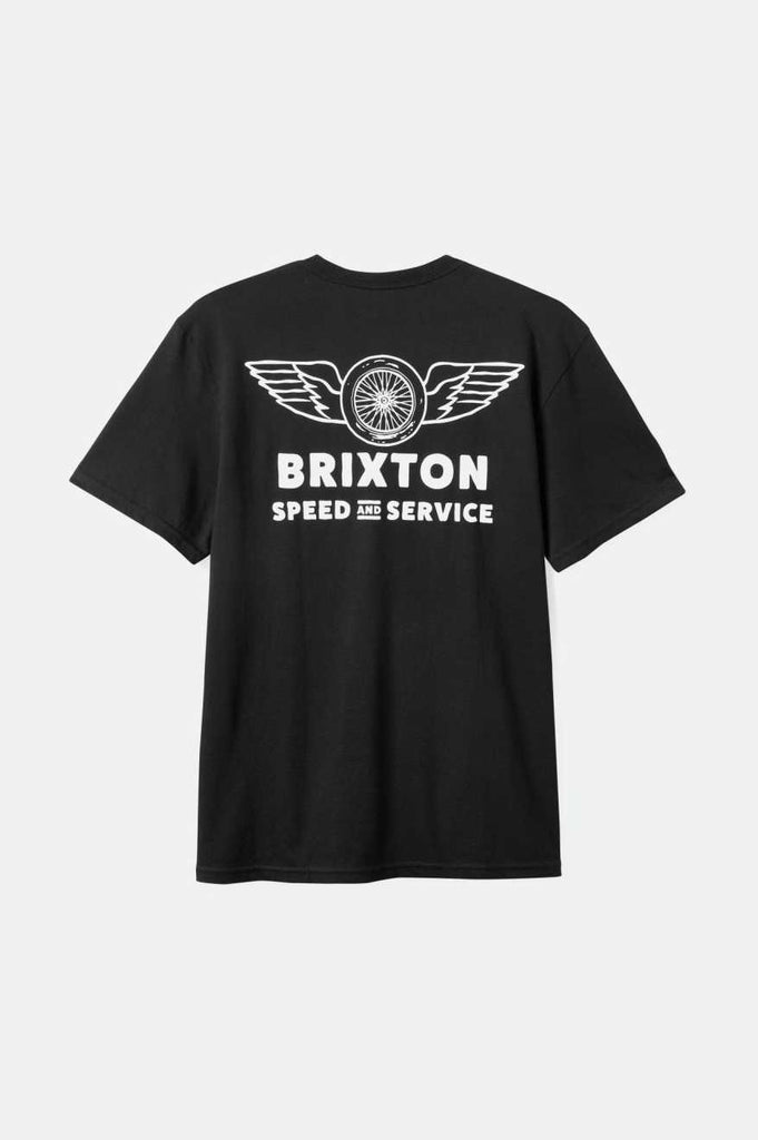 Brixton Men's Spoke S/S Standard T-Shirt - Black | Back