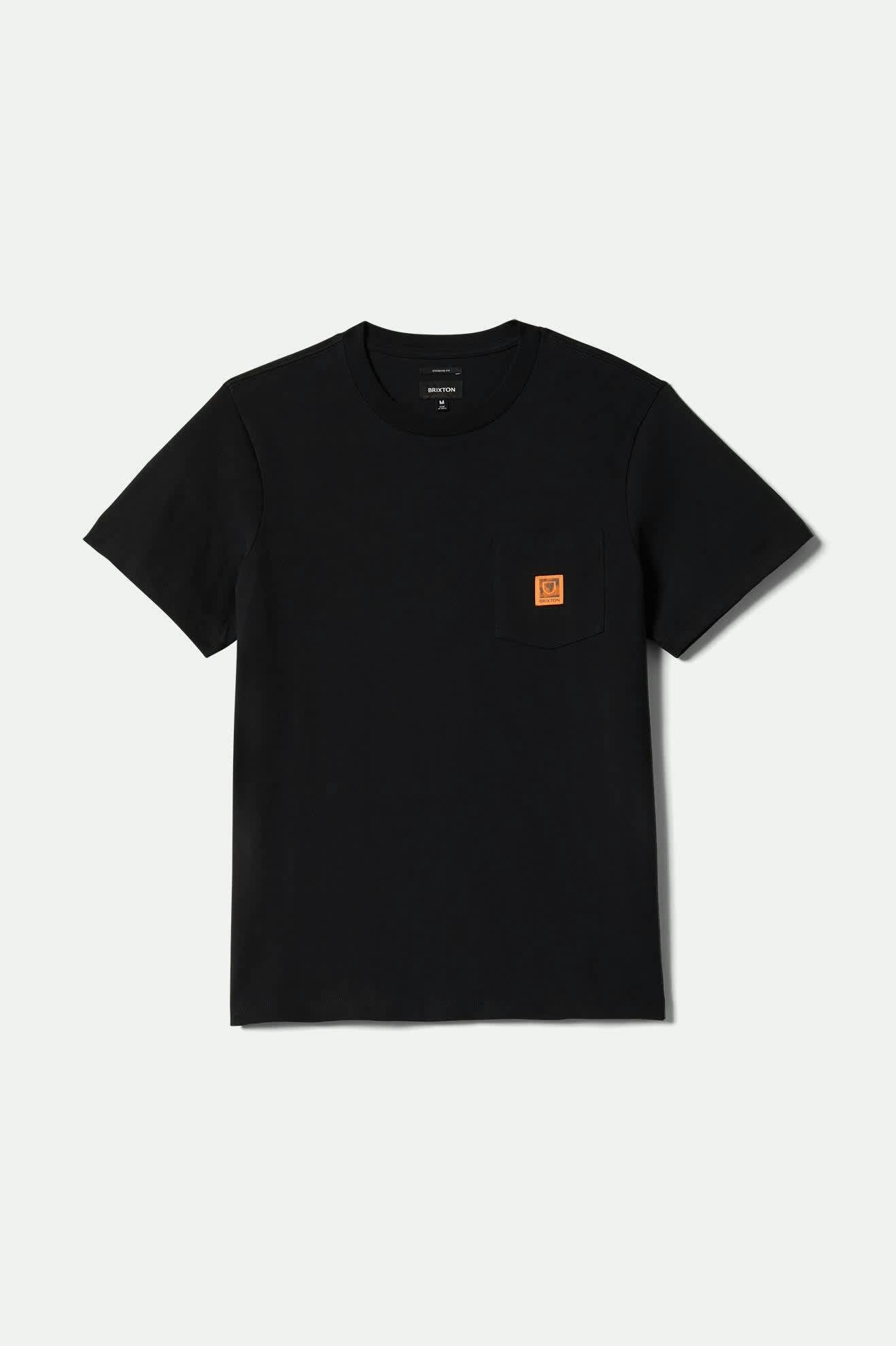 Men's Union Heavyweight S/S Boxy Pocket T-Shirt in the color Black - Front Product View
