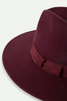 Women's Layton Comfort Fedora in the color Port/Port - Additional Laydown image