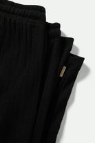 Women's Pointelle Lounge Pant in the color Black - Additional Laydown image