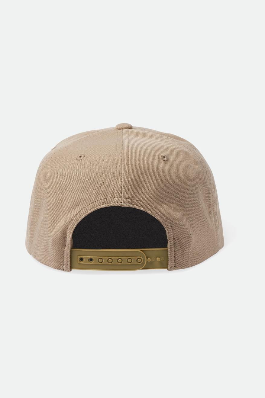 Brixton Unisex Oath III Snapback - Sand | Back