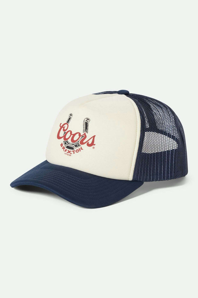 Brixton Unisex Coors Luck Trucker Hat - Washed Navy/White/Washed Navy | Main