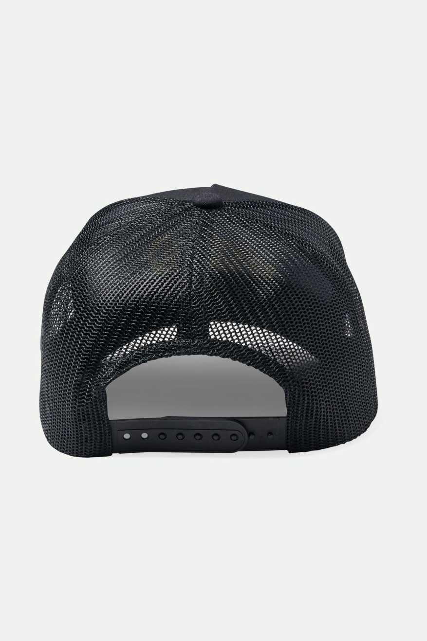 Brixton Men's Wrench Netplus Trucker Hat - Black/Black | Back