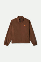 Men's Union Relaxed Harrington Jacket in the color Pinecone Brown - Front Product View