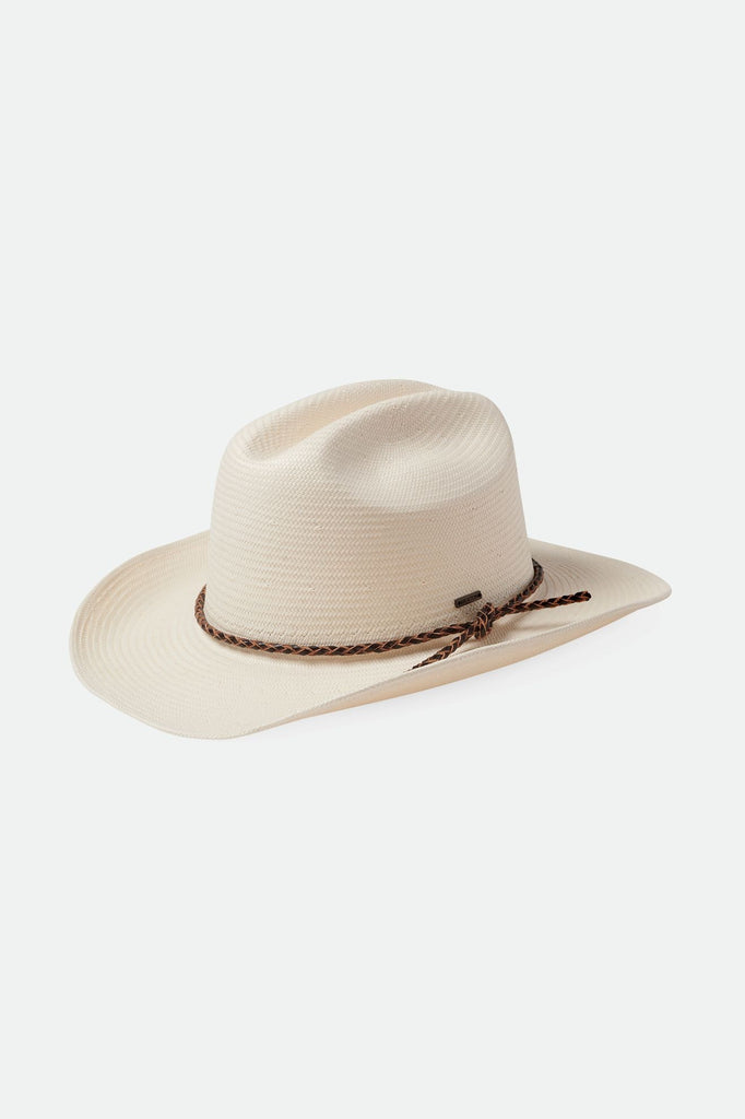 Brixton Unisex Range Straw Cowboy Hat - Off White | Profile