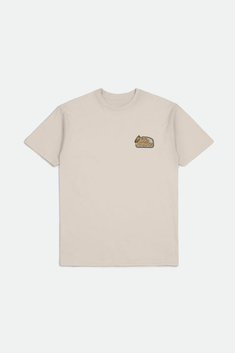 Brixton Men's Bass Brains Boat S/S Standard Tee - Cream | Profile