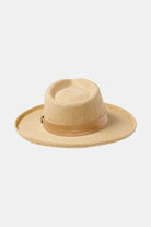 Brixton Women's Victoria Straw Fedora - Natural/Oat Milk | Back
