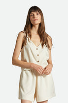 Women's Fit, Front View | Polanco Tank - White Smoke