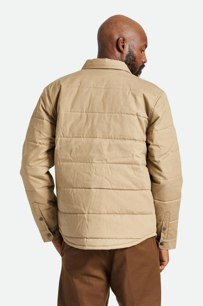 Men's Fit, Back View | Cass Waxed Canvas Jacket - Oatmeal