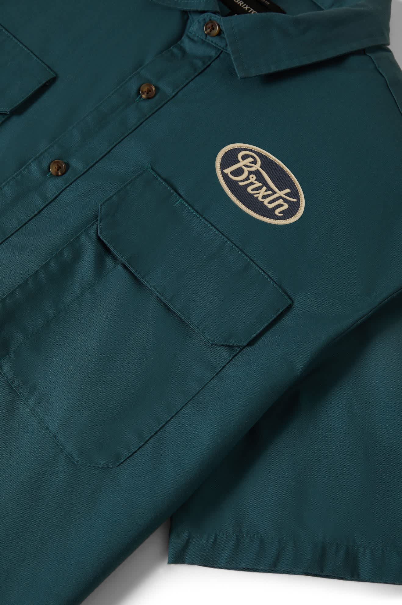 Men's Mechanics Cru S/S Shirt in the color Night Sage - Additional Laydown image