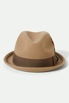 Unisex Gain Fedora in the color Sand/Antique Brass - Additional Laydown image