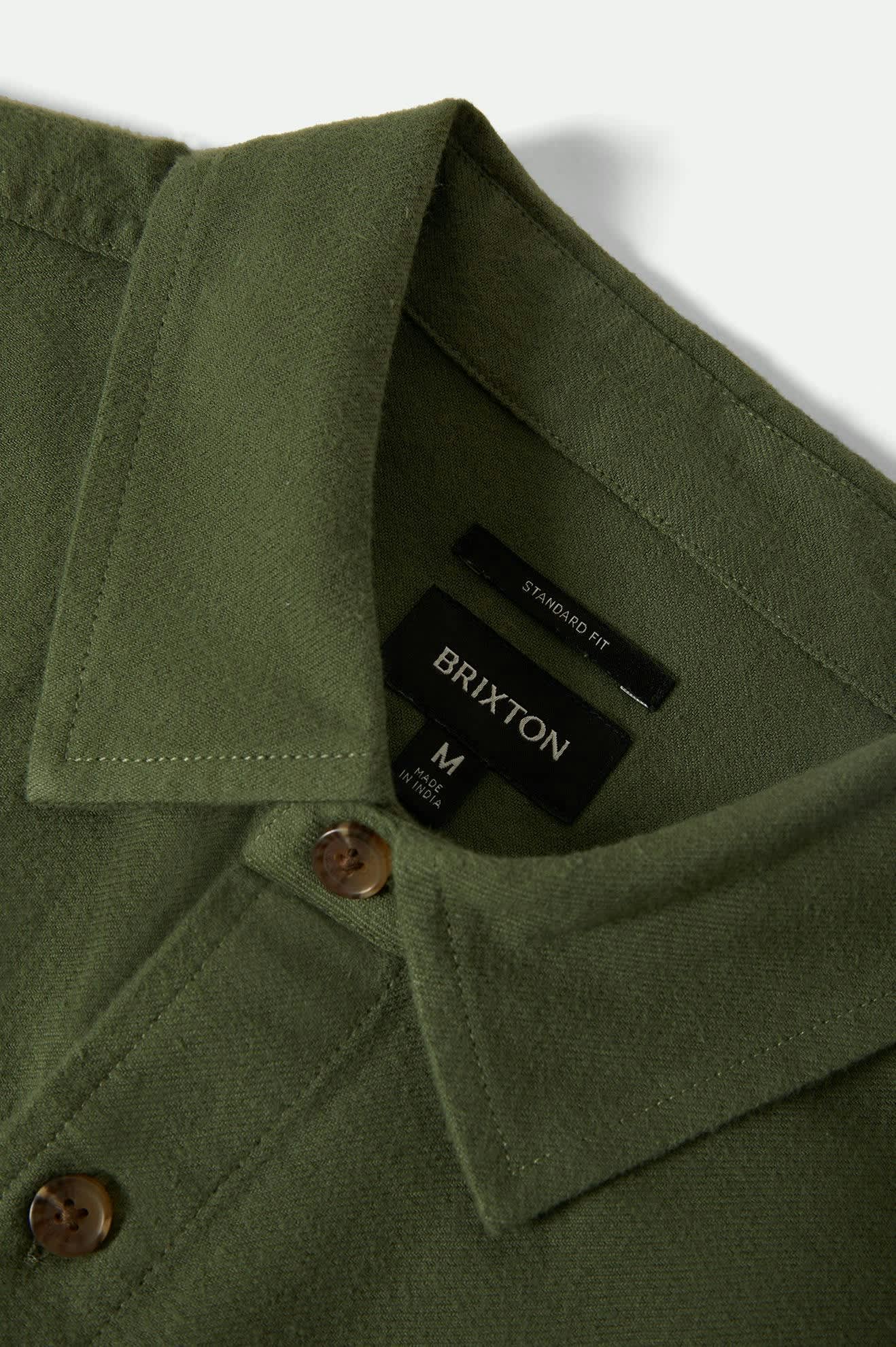 Men's Hasting Lightweight Ultra Soft Flannel in the color Wild Green - Additional Laydown image