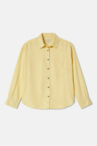 Women's East Side Boxy L/S Button Down in the color Panna Cotta - Front Product View