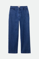 Brixton Women's Victory Pant - Pinstripe Denim | Profile