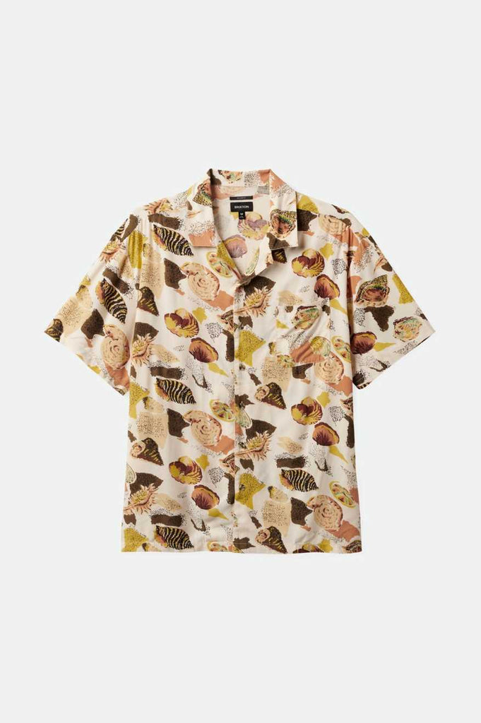 Brixton Men's Bunker Reserve S/S Camp Collar Shirt - Multi Color Shell | Profile