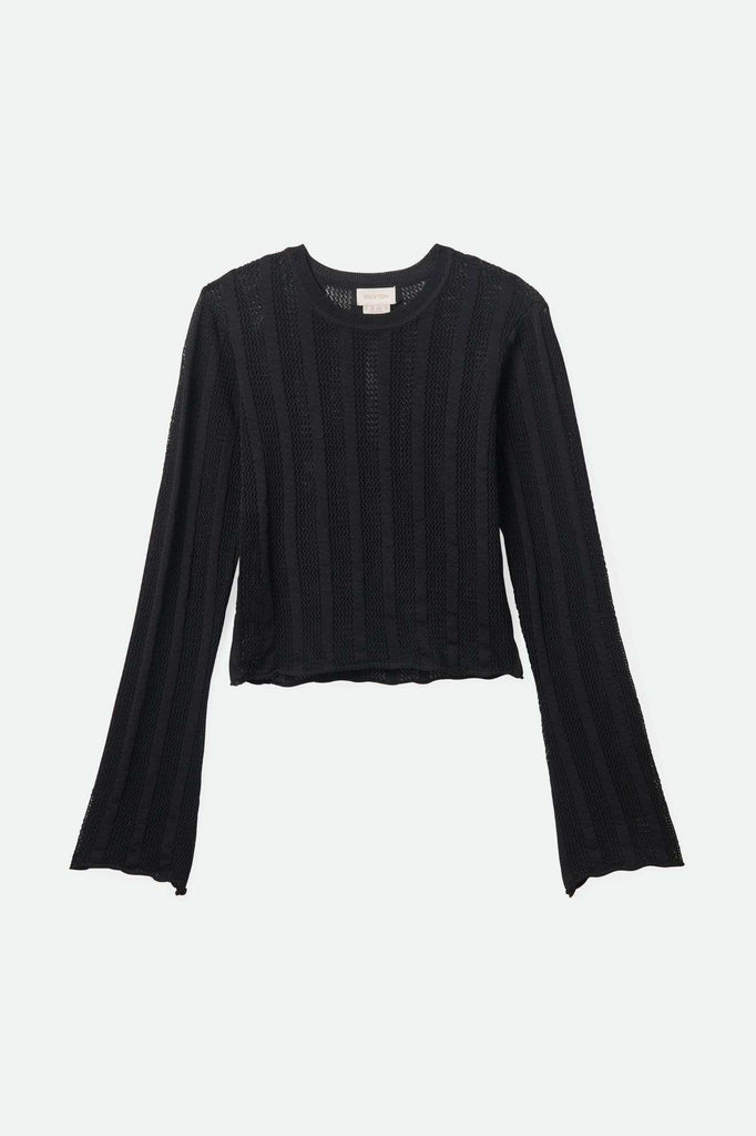 Brixton Women's Sheer L/S Knit Top - Black | Main