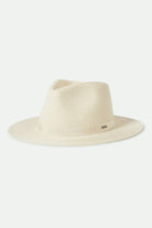 Women's Carolina Straw Packable Travel Hat in the color Bone/Bone - Front Product View