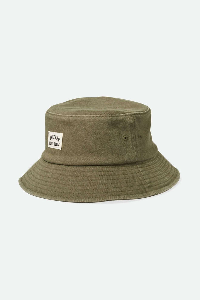 Brixton Unisex Woodburn Packable Bucket Hat - Vetiver Sol Wash | Main