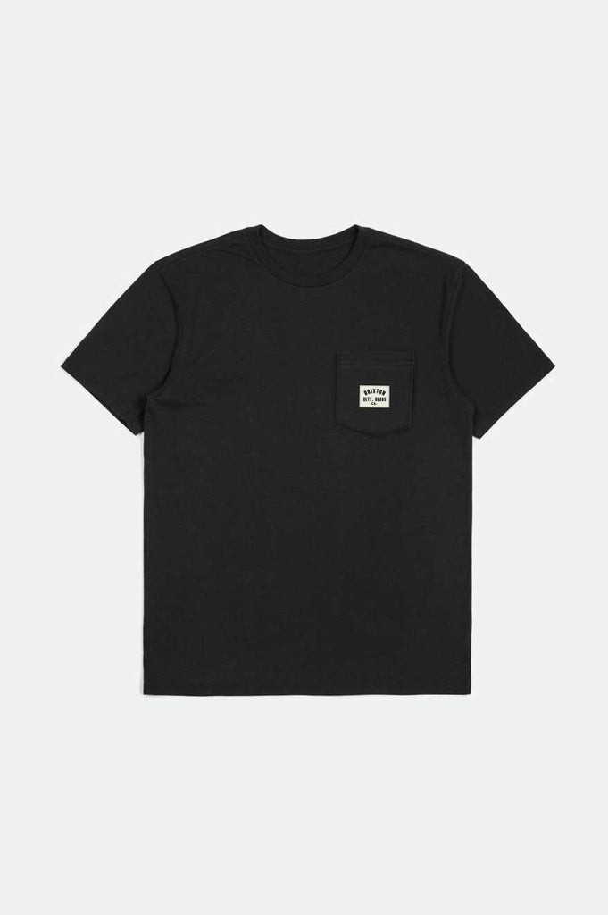 Brixton Men's Woodburn S/S Tailored Pocket T-Shirt - Black | Profile