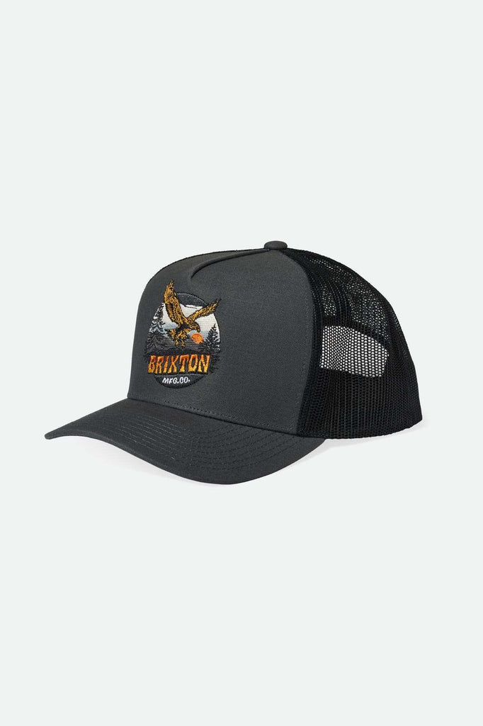 Brixton Men's Ridgewood Netplus Trucker Hat - Charcoal/Black | Main