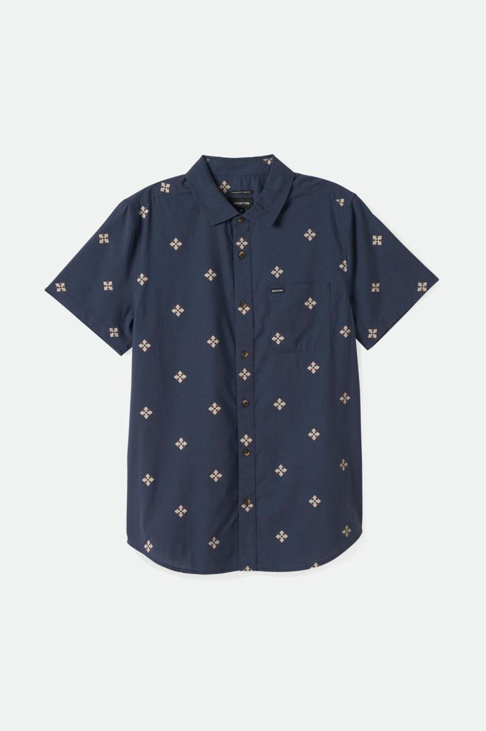 Brixton Charter Print S/S Woven Shirt - Ombre Blue Bandana Floral