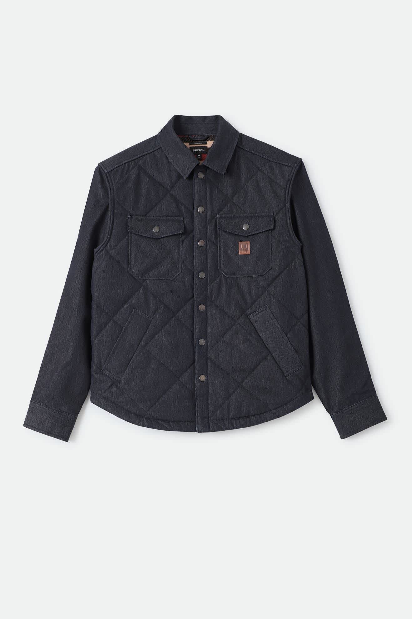 Men's Durham Lined Jacket in the color Dark Denim - Front Product Laydown Image