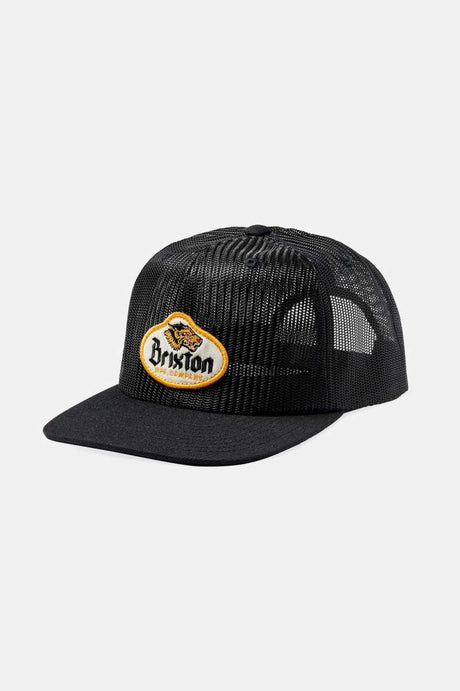 Brixton Men's Canine Full Mesh Trucker Hat - Black/Black | Profile