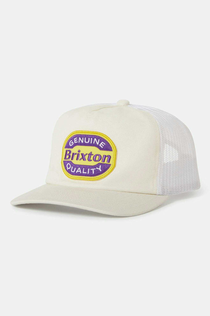 Brixton Unisex Neon Keaton MP Trucker Hat - White/Yellow | Profile