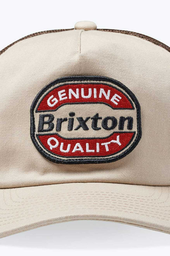 Brixton Men's Keaton Netplus Trucker Hat - Sand/Sepia | Extra Shot
