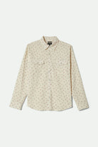 Men's Wayne Western L/S Shirt in the color Whitecap - Front Product View