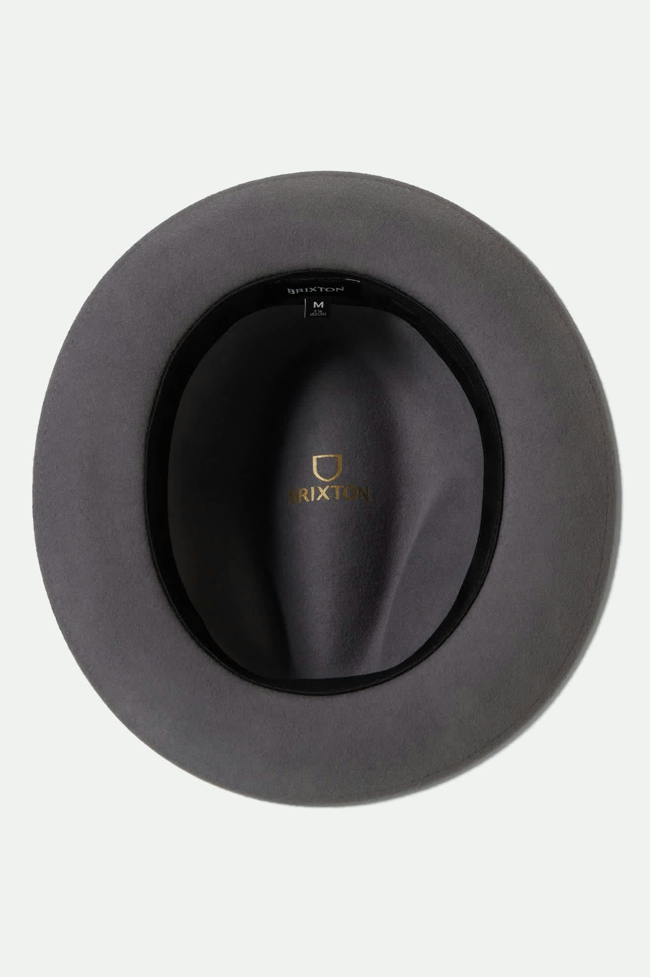 Unisex Horton Convertabrim Packable Fedora in the color Grey/Charcoal - Additional Laydown image