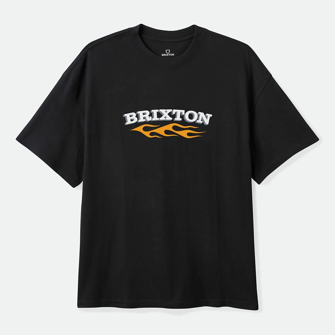 Men's Clifton Boxed Crop T-Shirt in the color Black - Front Product Laydown Image