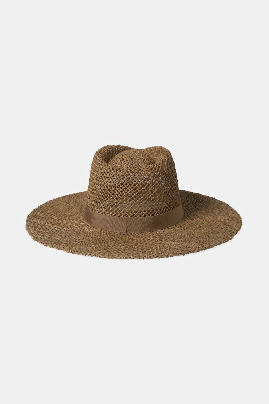 Brixton Women's Joanna Hat - Tan/Tan Seagrass | Back