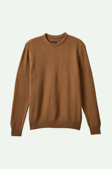 Brixton Men's Jacques Waffle Knit Sweater - Tiger's Eye | Main