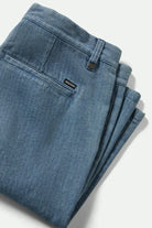 Men's Choice Chino Baggy Short in the color Light Wash Denim Herringbone - Additional Laydown image
