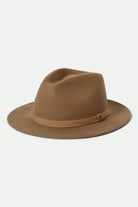 Unisex Messer Packable Fedora in the color Khaki/Khaki - Front Product View