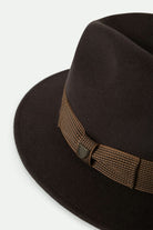 Unisex Roma Fedora in the color Chocolate/Bronze - Additional Laydown image