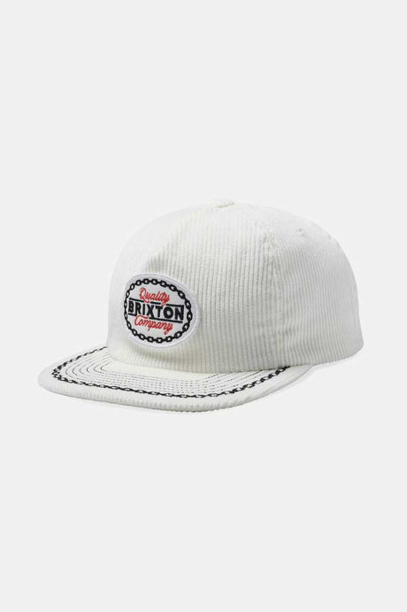 Brixton Men's Chain Snapback - White Cord | Profile