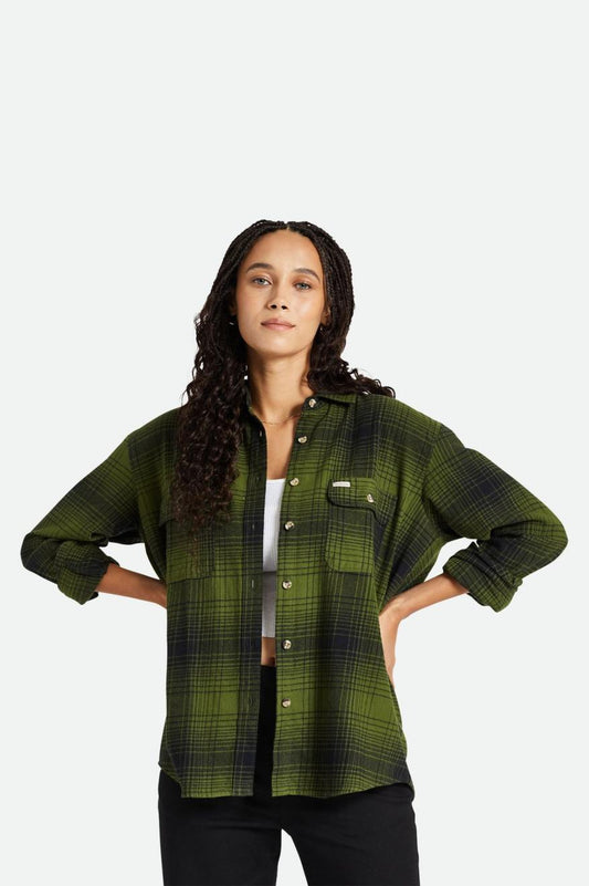 Bowery Boyfriend L/S Flannel Chive/Black – Brixton Australia