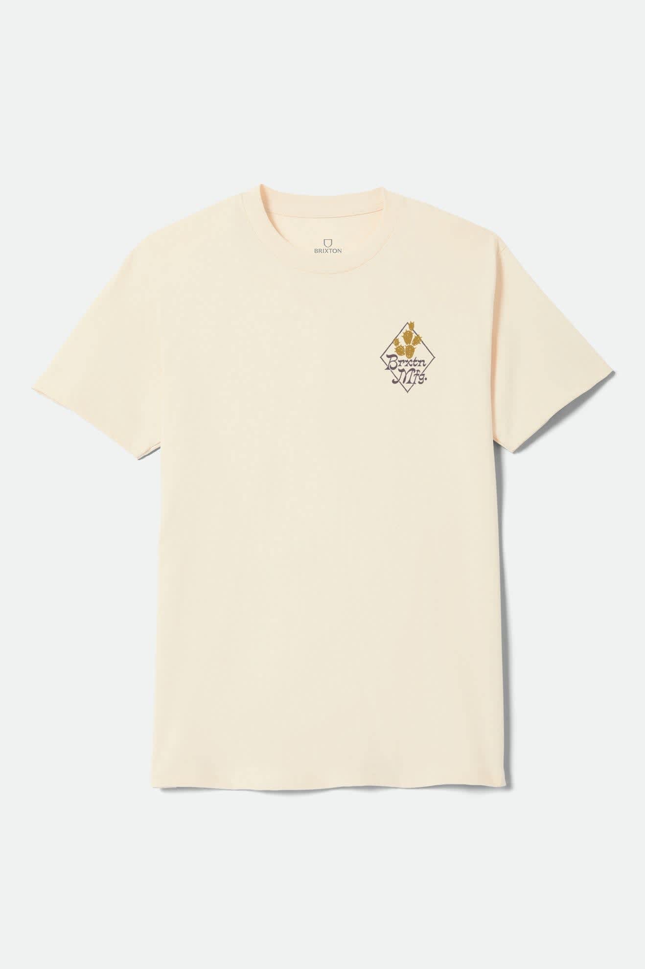 Men's Steady Standard T-Shirt in the color Cream - Front Product Laydown Image