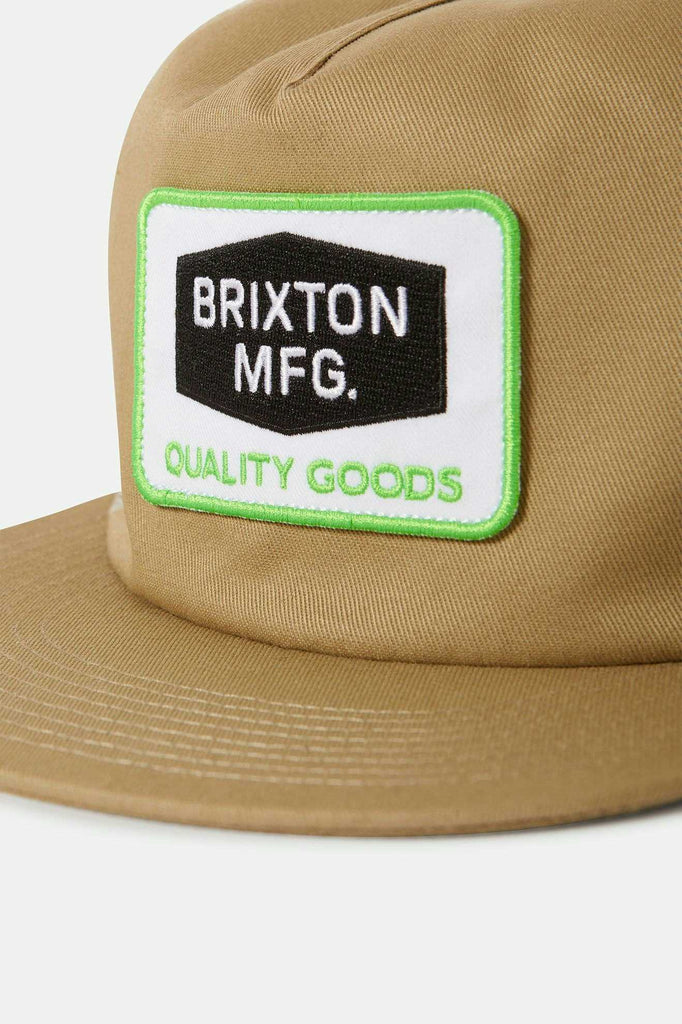 Brixton Unisex Neon Fallbrook HP Snapback - Khaki/Green/Khaki | Extra Shot