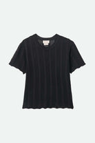 Brixton Women's Sheer S/S Knit Top - Black | Main