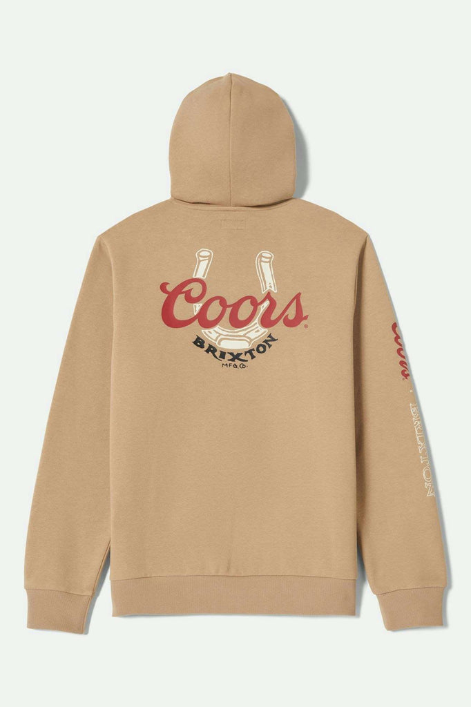 Back Laydown Image for Coors Luck Hoodie - Sand