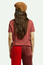 Brixton Unisex Brood Reserve Snap Cap - Toffee Suede | Back fit