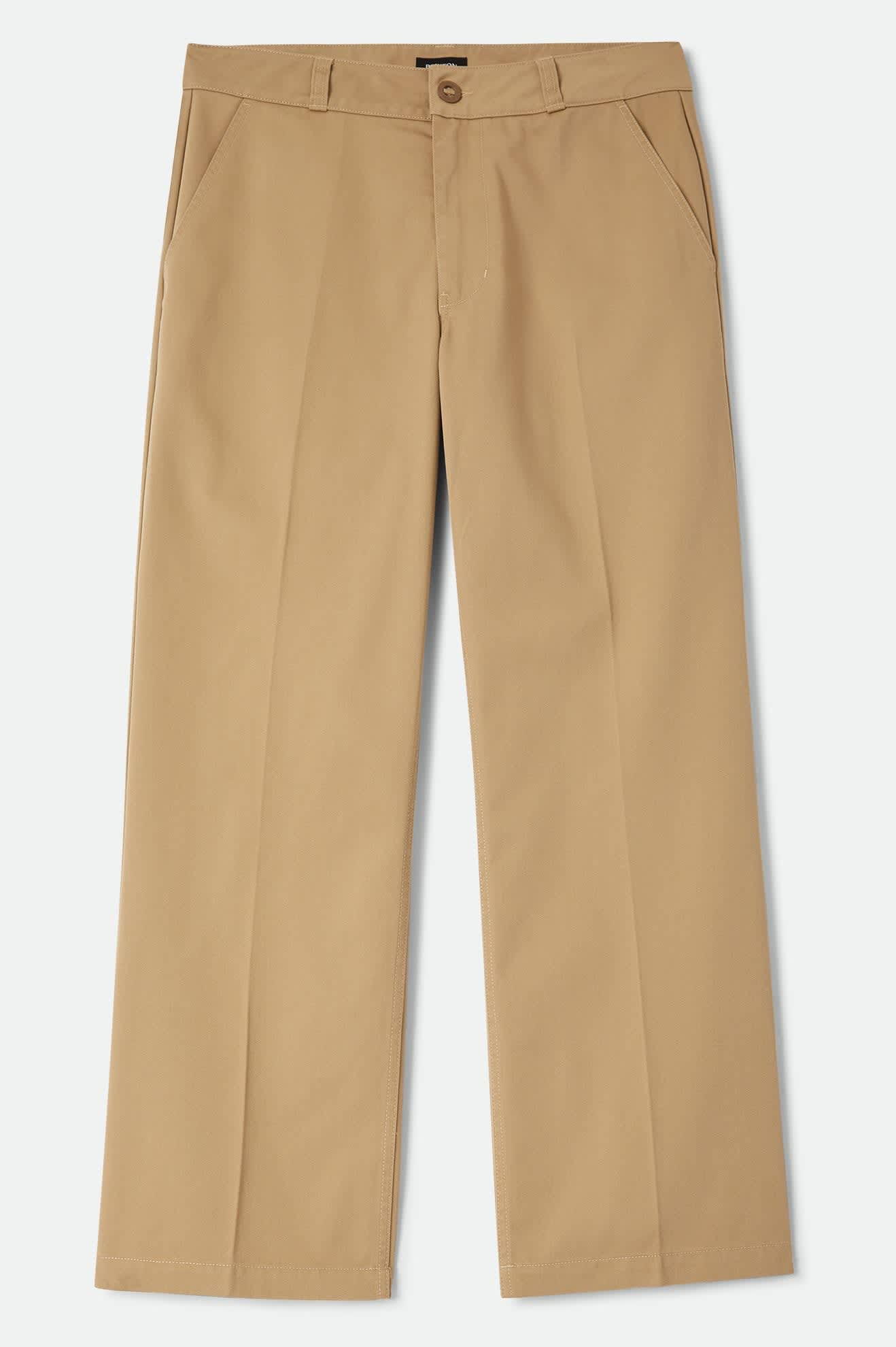 Men's Trademark Chino Pant in the color British Khaki - Front Product Laydown Image