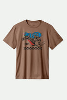 Men's Livestock S/S Tailored T-Shirt in the color Pinecone Brown - Front Product View