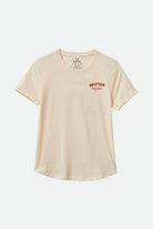 Brixton Women's Empresa Fitted Crew Tee - White Smoke | Profile