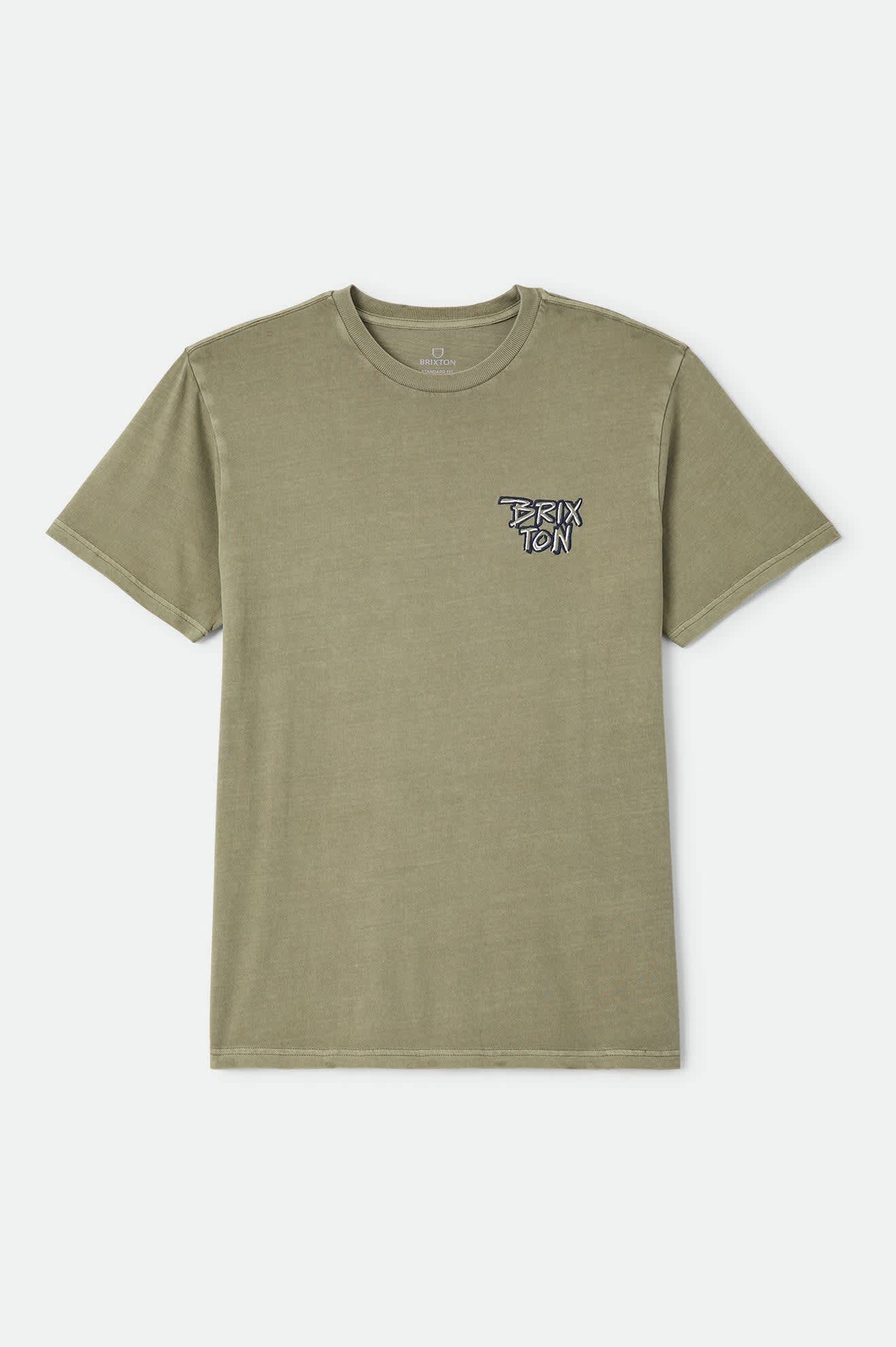Men's Rockton Standard T-Shirt in the color Olive Surplus Worn Wash - Front Product Laydown Image