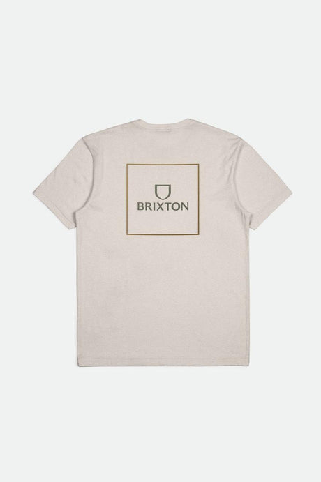 Alpha Square S/S Standard Tee - Cream/Olive Surplus/Brass