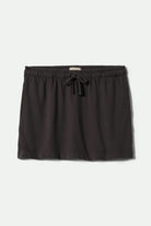 Women's Carefree Organic Garment Dye Lounge Skirt in the color Black - Front Product View